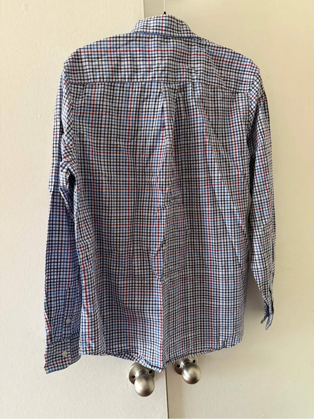 Big boys Button-Down Check Shirt - Blue/Red/White